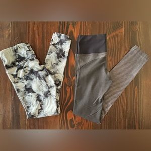 Athleta‎ | Leggings (2) | Flurry Color Block & Chaturanga Leggings | Women’s XS